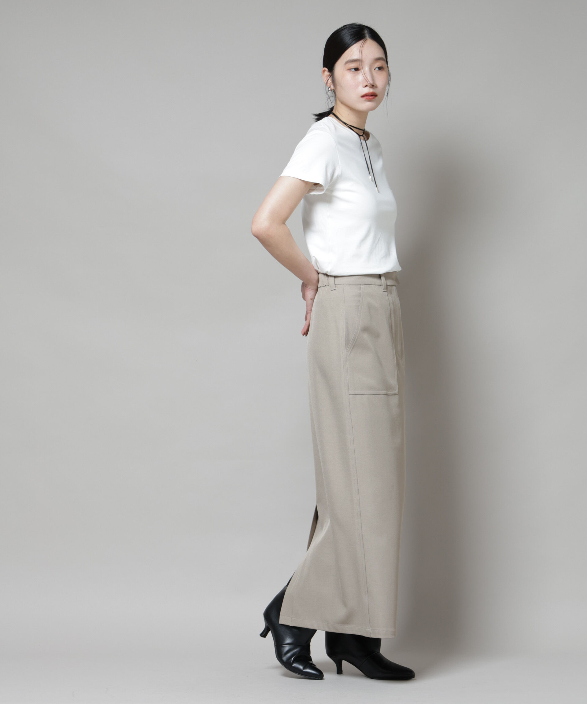 nano･universe「ポケットディティールナロースカート(セットアップ可)」|スカート|