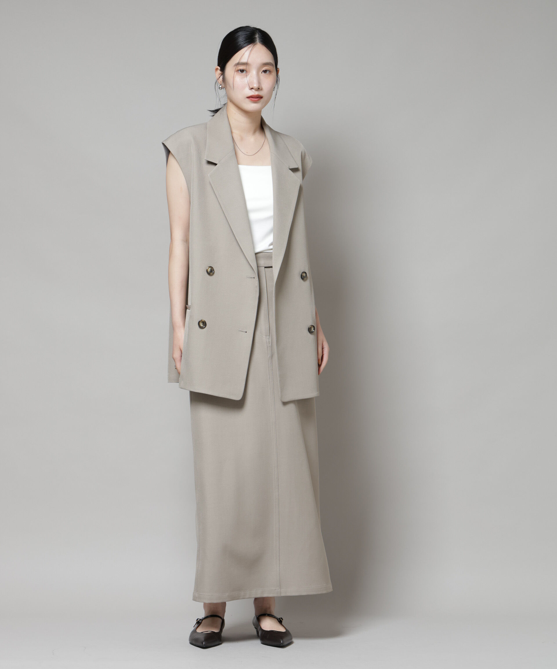 nano･universe「ポケットディティールナロースカート(セットアップ可)」|スカート|