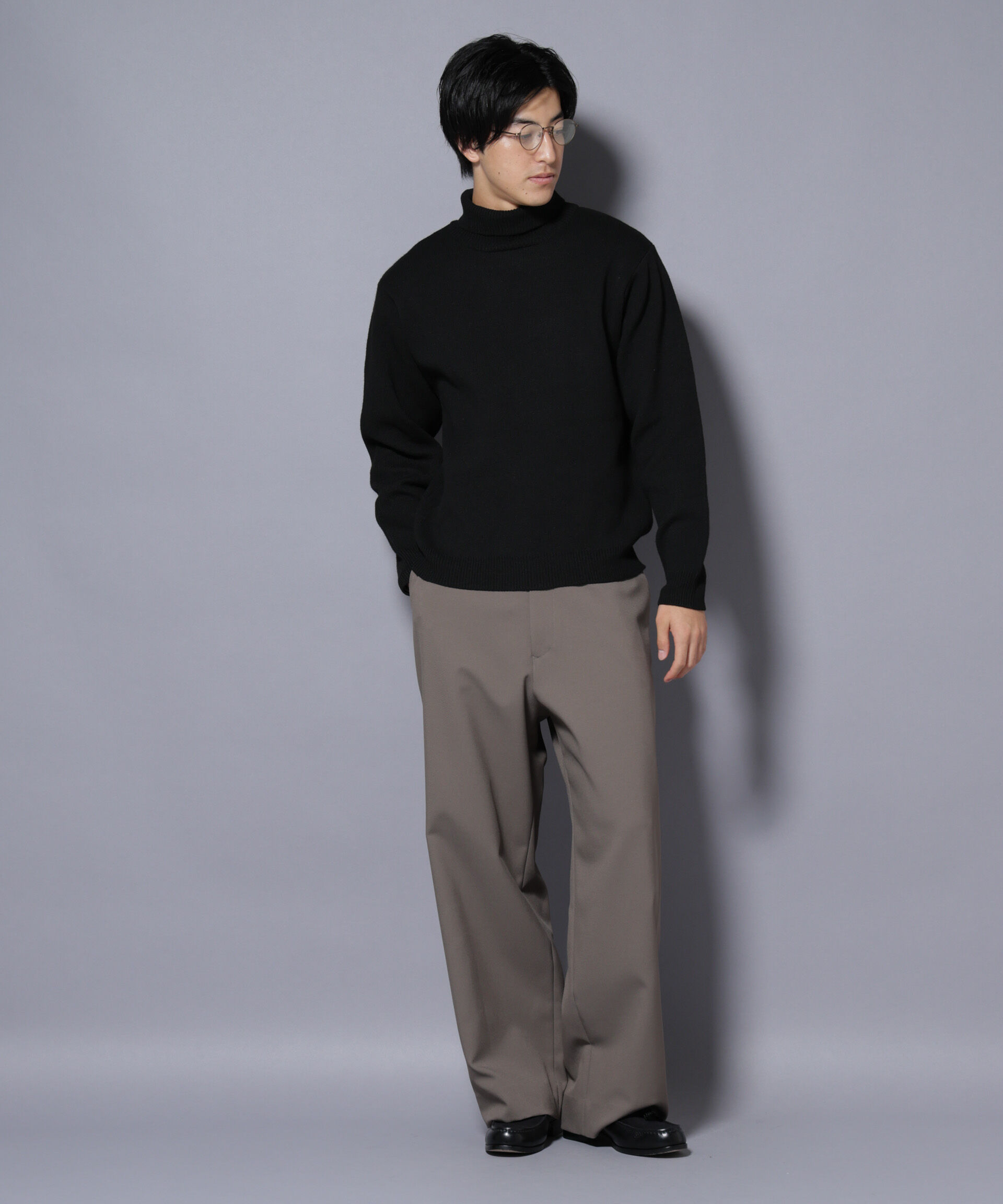 nano･universe「PBTストレッチタートルネックニット」|ニット・セーター|