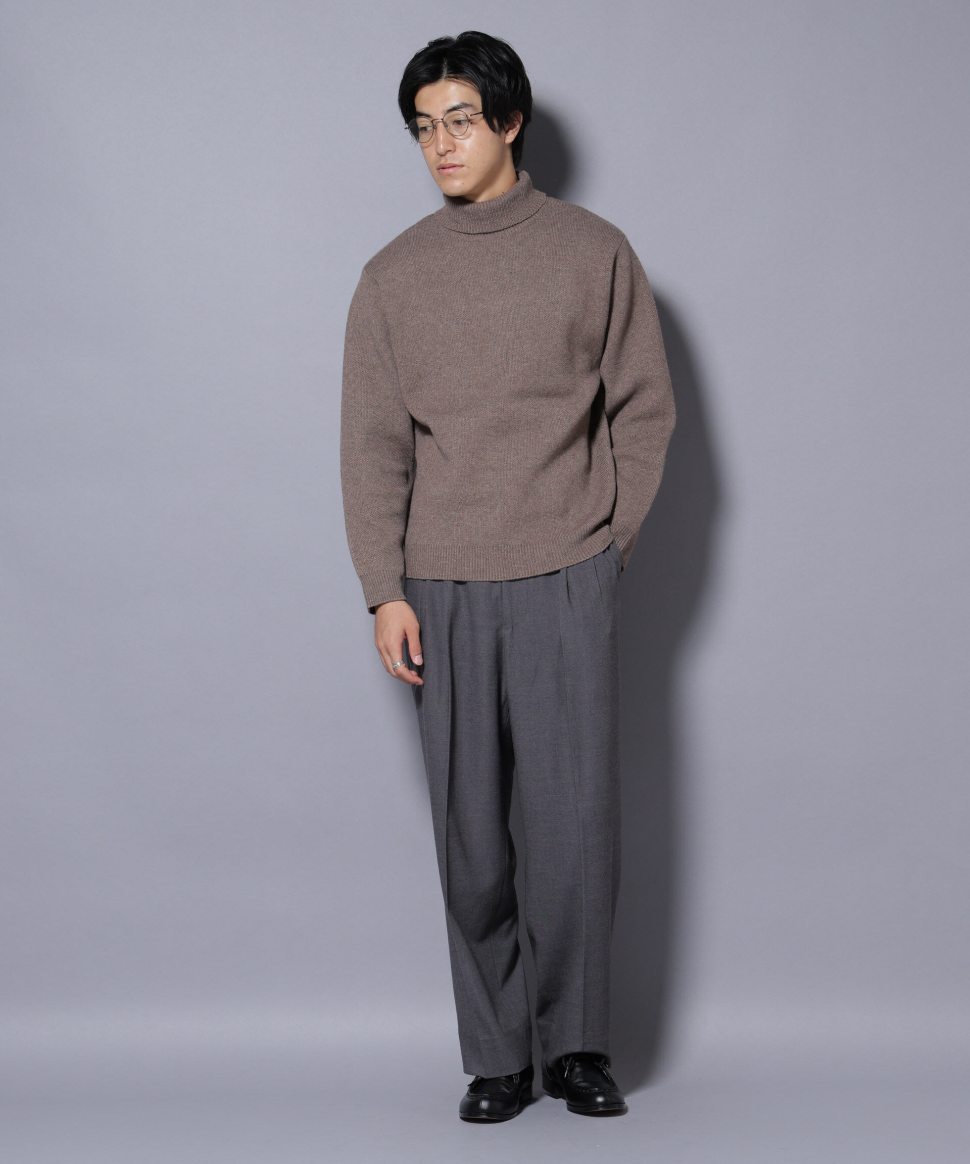 nano･universe「PBTストレッチタートルネックニット」|ニット・セーター|