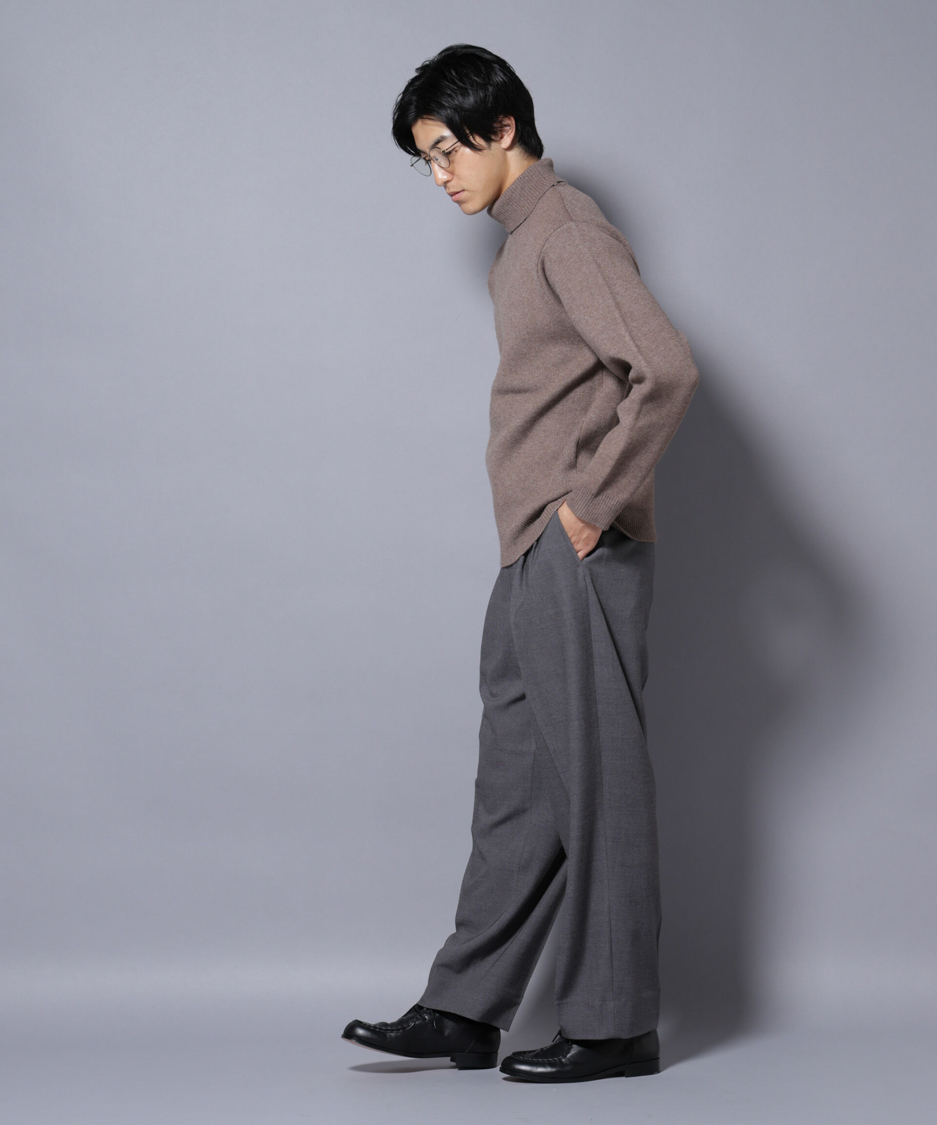 nano･universe「PBTストレッチタートルネックニット」|ニット・セーター|