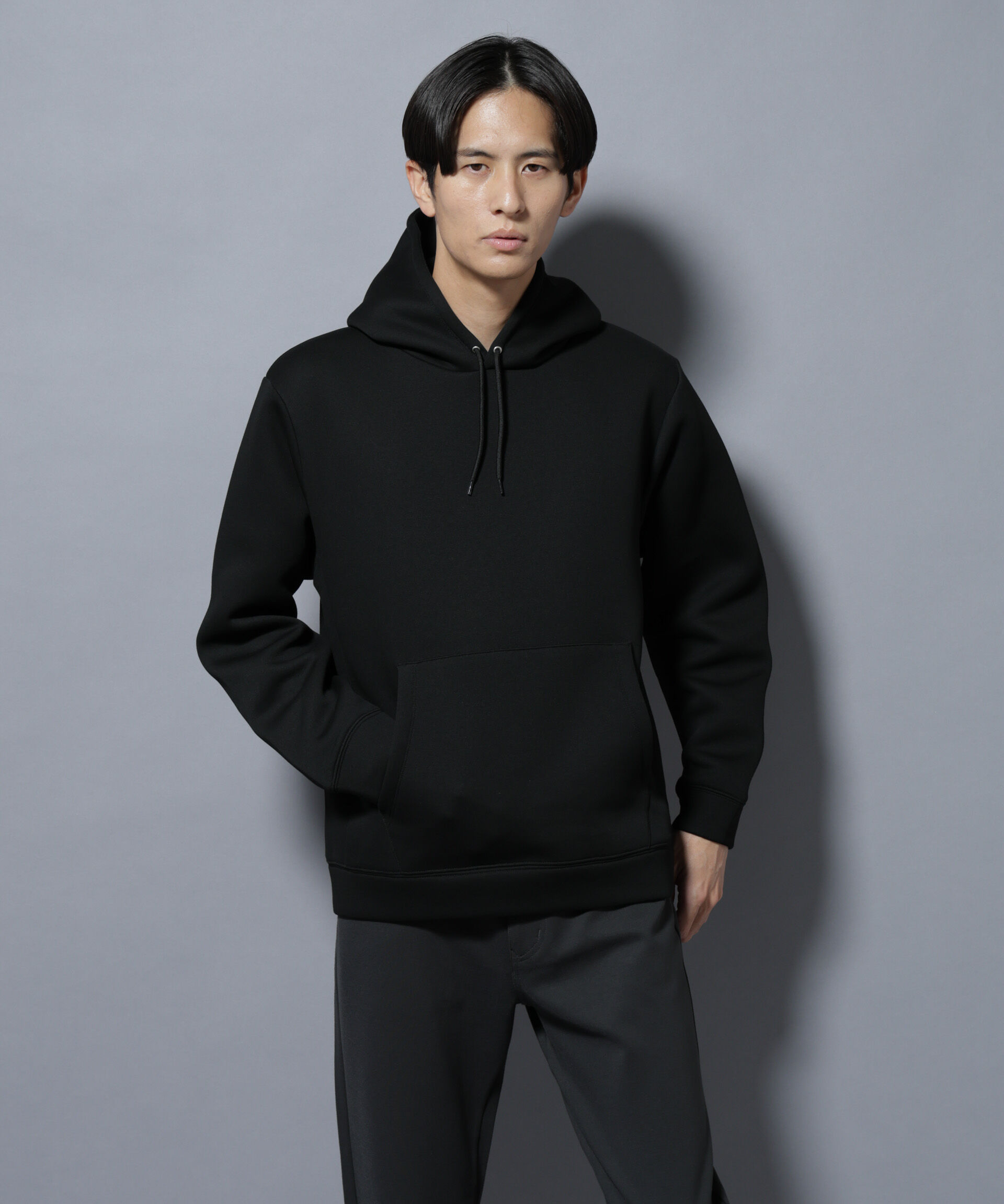 nano･universe「パネルダンボールフーディー 長袖(セットアップ可)」|Tシャツ・カットソー|