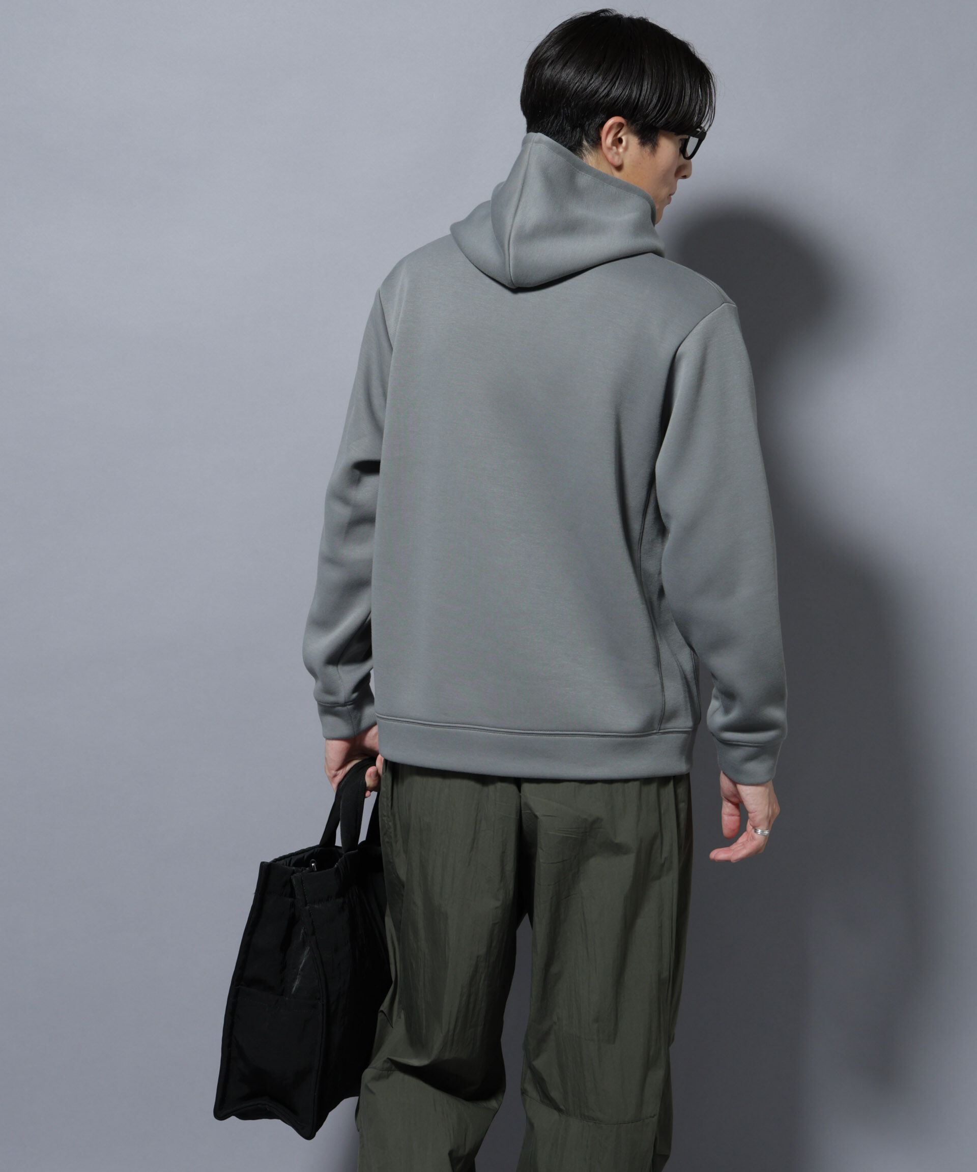 nano･universe「パネルダンボールフーディー 長袖(セットアップ可)」|Tシャツ・カットソー|