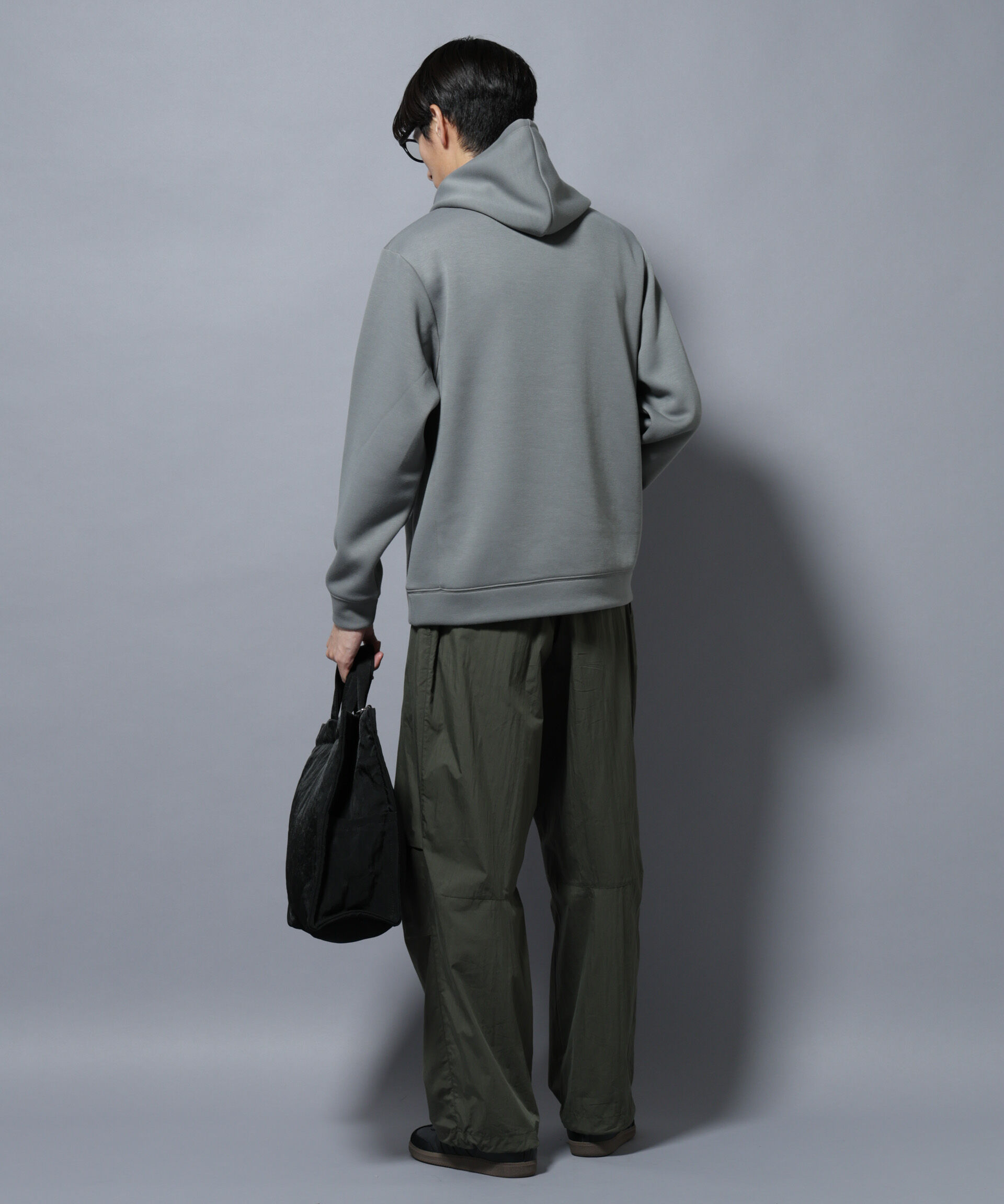 nano･universe「パネルダンボールフーディー 長袖(セットアップ可)」|Tシャツ・カットソー|