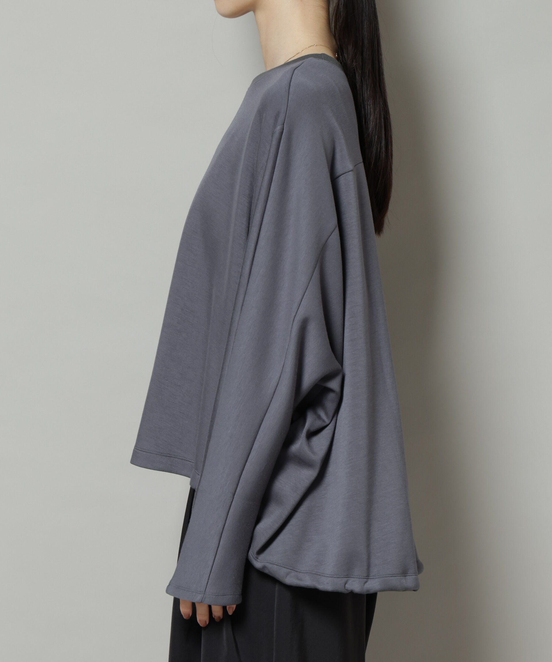 nano･universe「ドルマンスリーブバックドロストヘムカットプルオーバー」|Tシャツ・カットソー|