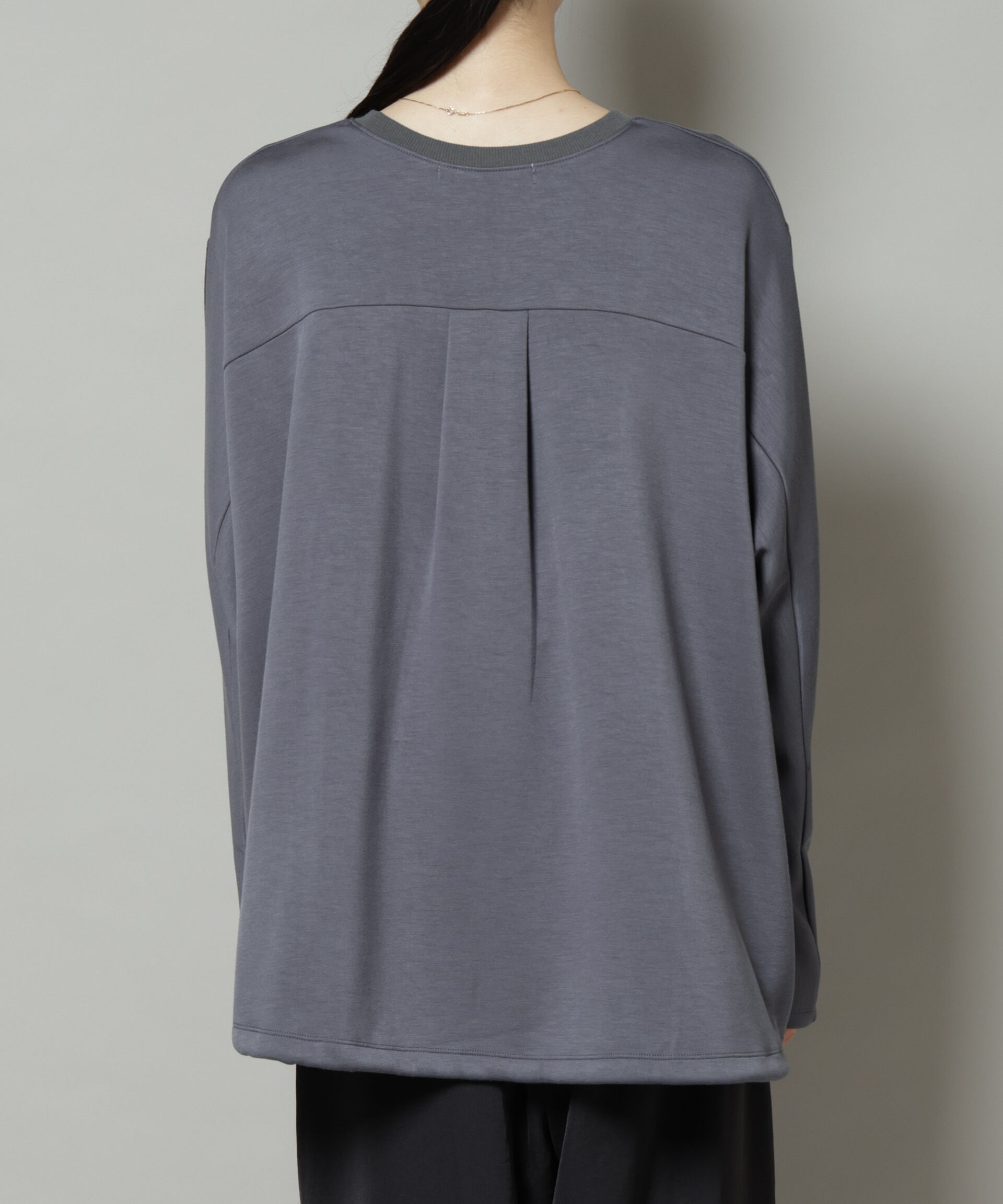 nano･universe「ドルマンスリーブバックドロストヘムカットプルオーバー」|Tシャツ・カットソー|