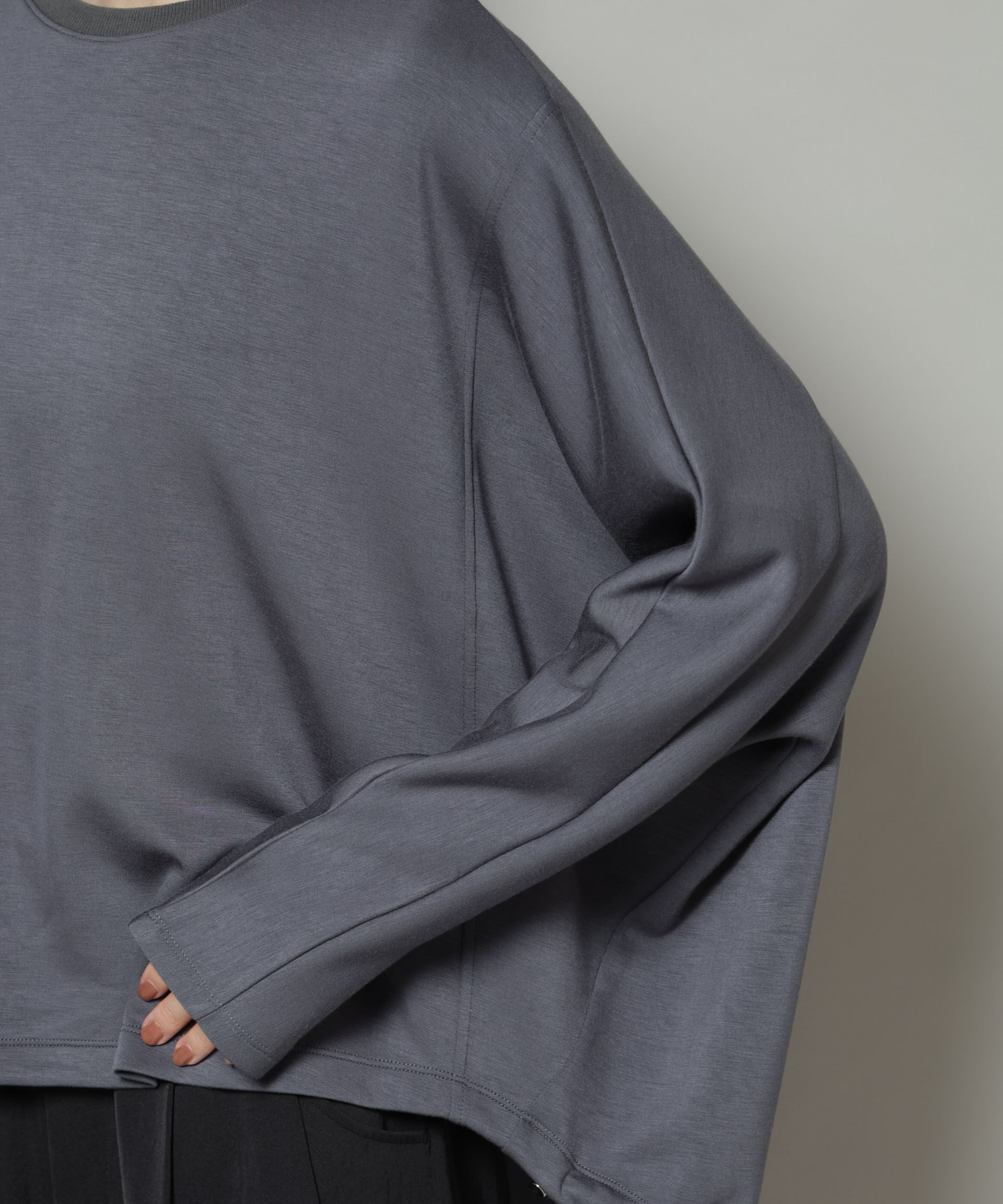 nano･universe「ドルマンスリーブバックドロストヘムカットプルオーバー」|Tシャツ・カットソー|