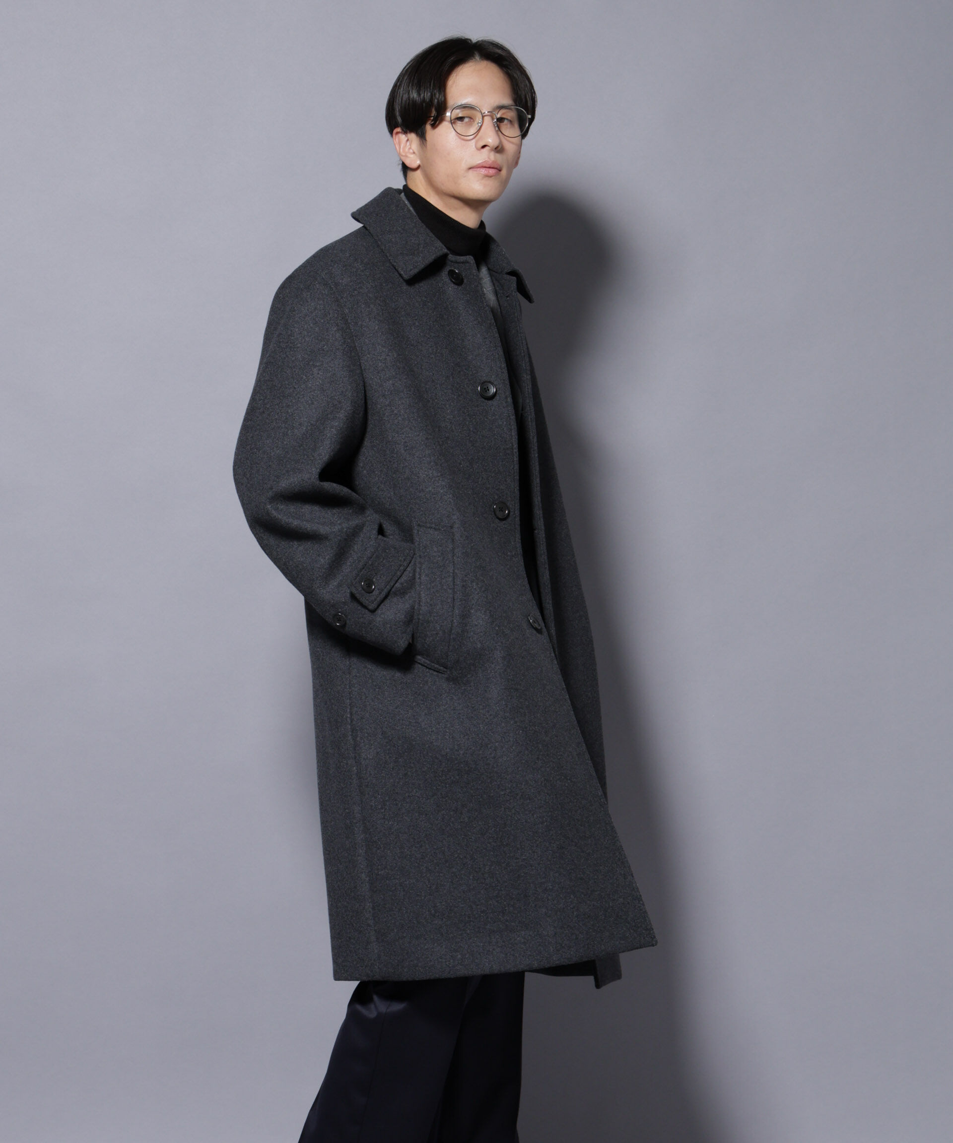 nano･universe「ウールカシミヤメルトンシングルコート」|その他|