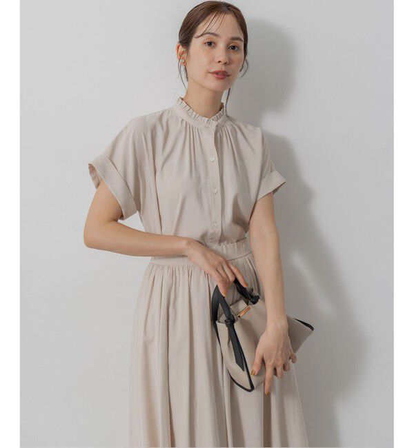 組曲「バウンディングシャーティング バンドカラーフリル ブラウス」|シャツ・ブラウス|