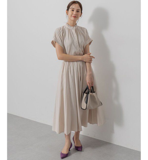 組曲「バウンディングシャーティング バンドカラーフリル ブラウス」|シャツ・ブラウス|