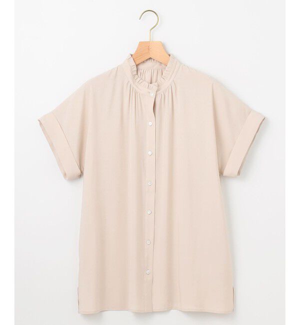 組曲「バウンディングシャーティング バンドカラーフリル ブラウス」|シャツ・ブラウス|