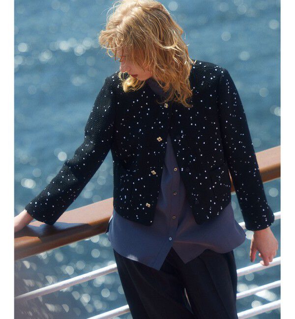 組曲「バウンディングシャーティング バンドカラーフリル ブラウス」|シャツ・ブラウス|