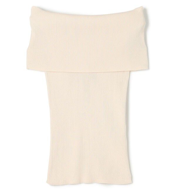 BEIGE,「【洗える】BRERA / オフショルダーストレッチリブニット」|ニット・セーター|