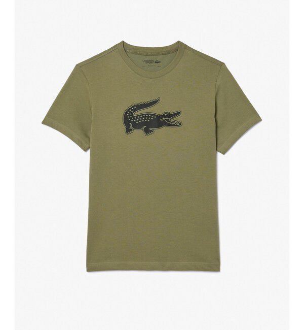 LACOSTE「コットンブレンドウルトラドライロゴプリント半袖Tシャツ」|Tシャツ・カットソー|