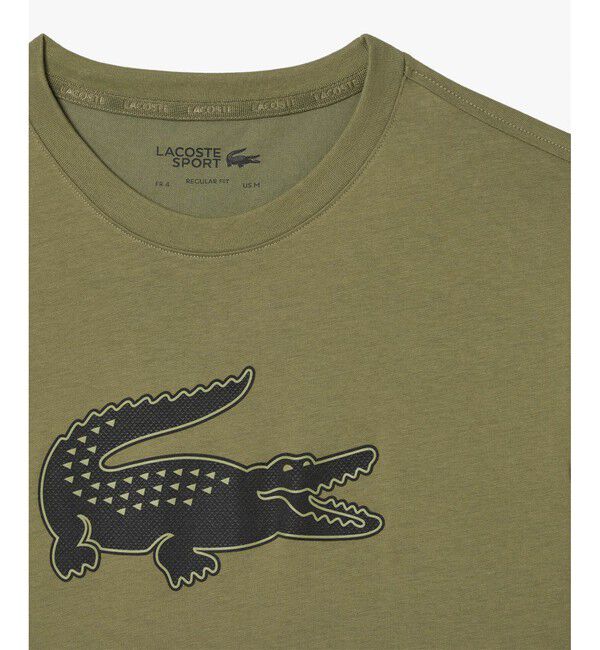 LACOSTE「コットンブレンドウルトラドライロゴプリント半袖Tシャツ」|Tシャツ・カットソー|