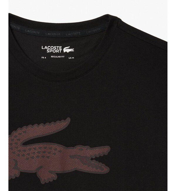 LACOSTE「コットンブレンドウルトラドライロゴプリント半袖Tシャツ」|Tシャツ・カットソー|