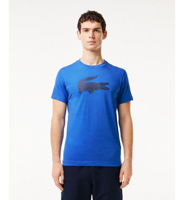 LACOSTE「コットンブレンドウルトラドライロゴプリント半袖Tシャツ」|Tシャツ・カットソー|ブルー系その他2