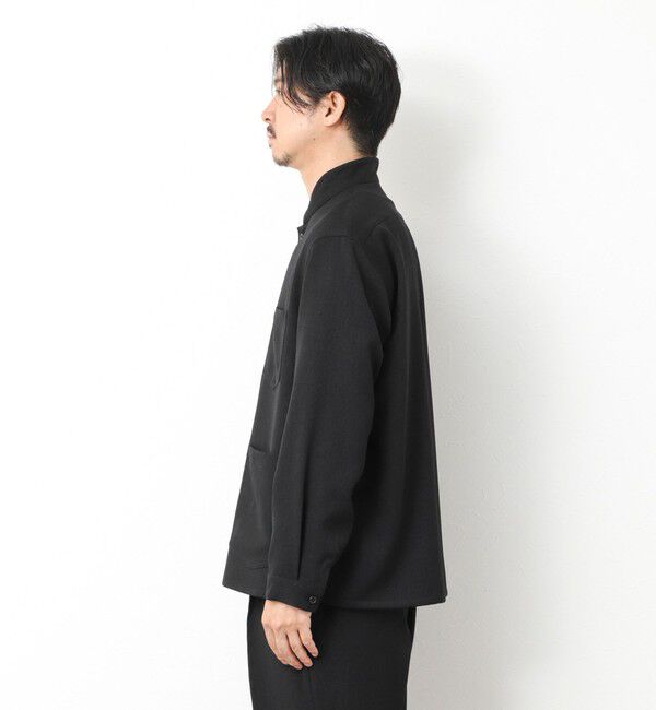 NOLLEY'S goodman「《セットアップ対応》LANATEC ウーステッドサージストレッチ マオカラーシャツブルゾン」|ブルゾン・スタジャン|