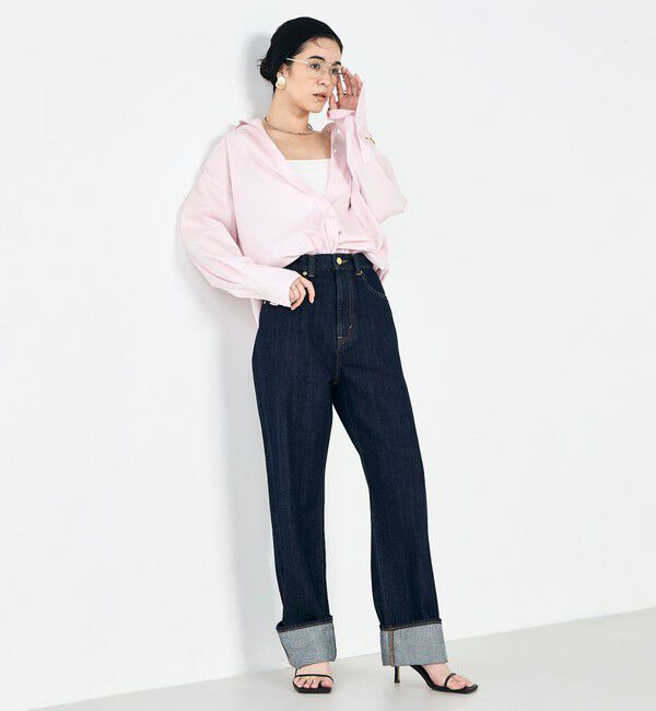 Rie Miller「【RM denim】45th limited editionﾛｰﾙｱｯﾌﾟｽﾄﾚｰﾄﾃﾞﾆﾑ(ｾﾙﾋﾞｯﾁ)」|デニム|