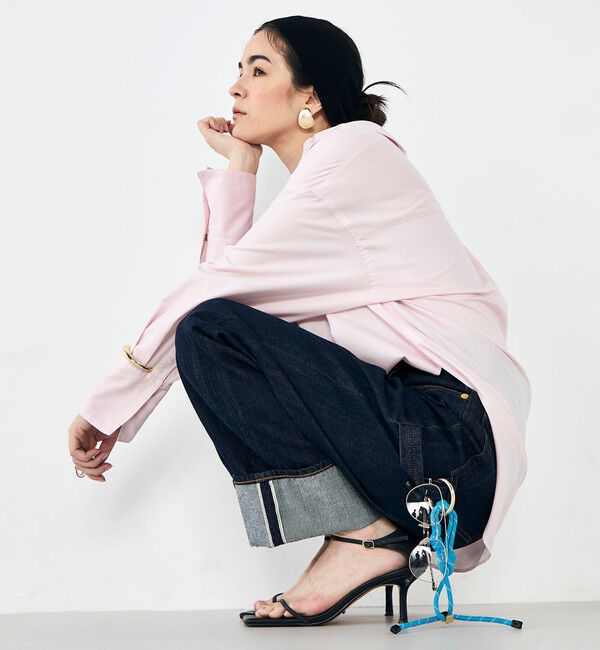 Rie Miller「【RM denim】45th limited editionﾛｰﾙｱｯﾌﾟｽﾄﾚｰﾄﾃﾞﾆﾑ(ｾﾙﾋﾞｯﾁ)」|デニム|