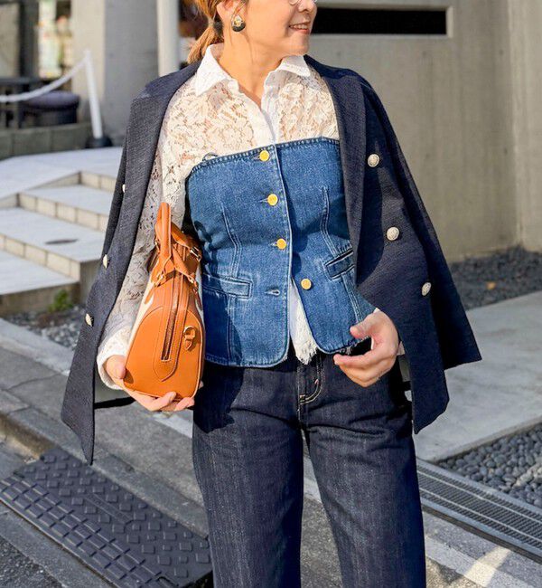 Rie Miller「【RM denim】2WAYデニムビスチェ」|キャミソール|