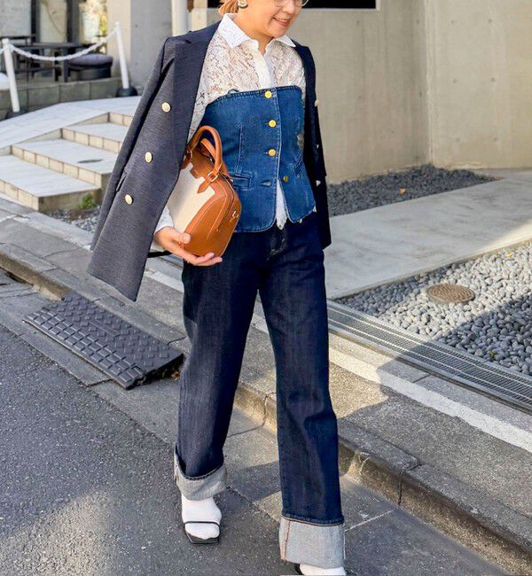 Rie Miller「【RM denim】2WAYデニムビスチェ」|キャミソール|