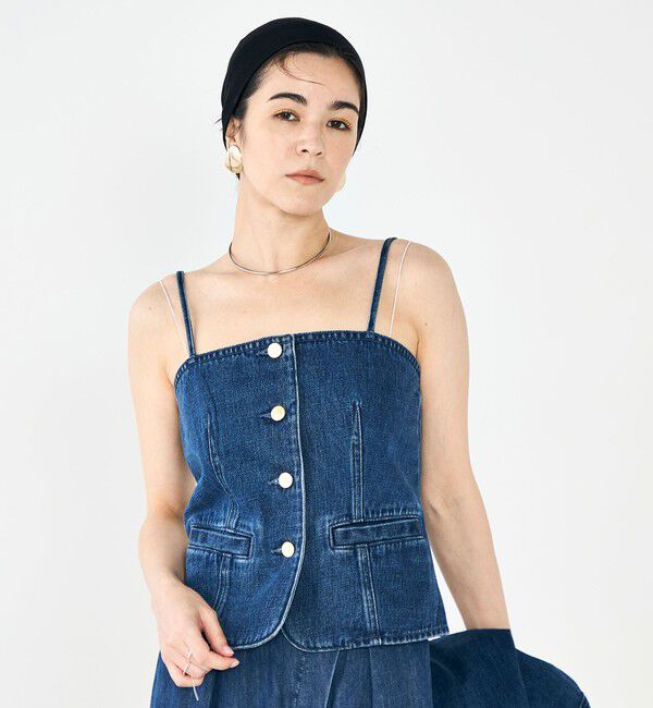 Rie Miller「【RM denim】2WAYデニムビスチェ」|キャミソール|