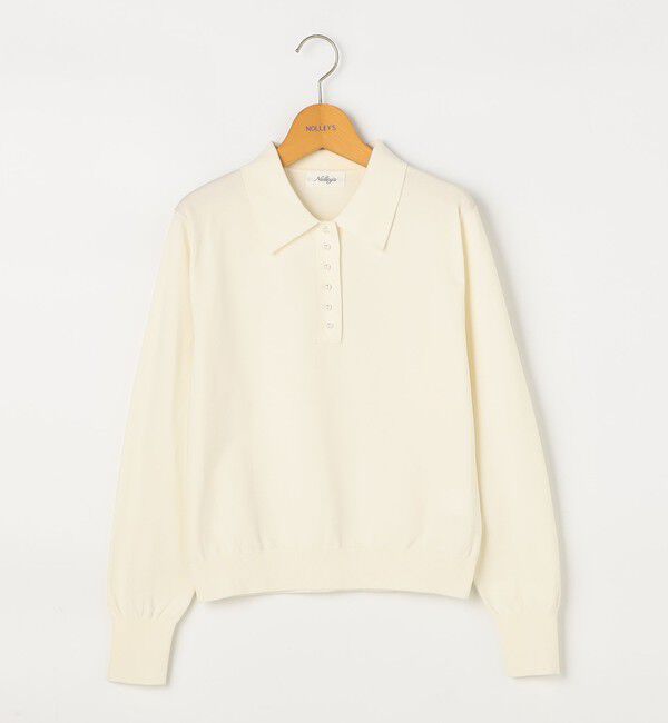 NOLLEY'S「《手洗い可能》コットンテックスポロニット」|ニット・セーター|