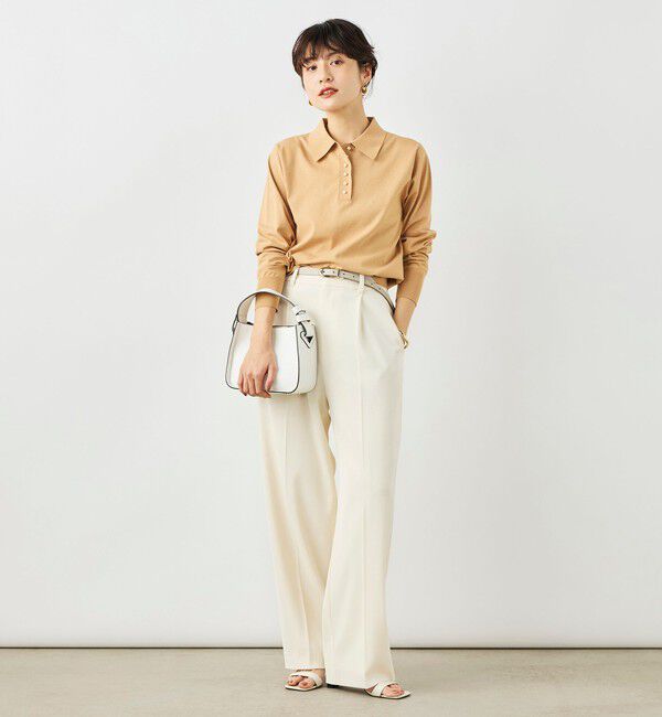 NOLLEY'S「《手洗い可能》コットンテックスポロニット」|ニット・セーター|