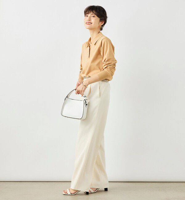 NOLLEY'S「《手洗い可能》コットンテックスポロニット」|ニット・セーター|