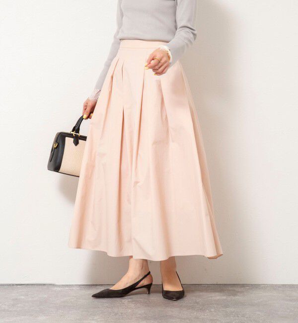 NOLLEY'S sophi「ウォッシャブルタフタタックフレアロングスカート」|スカート|