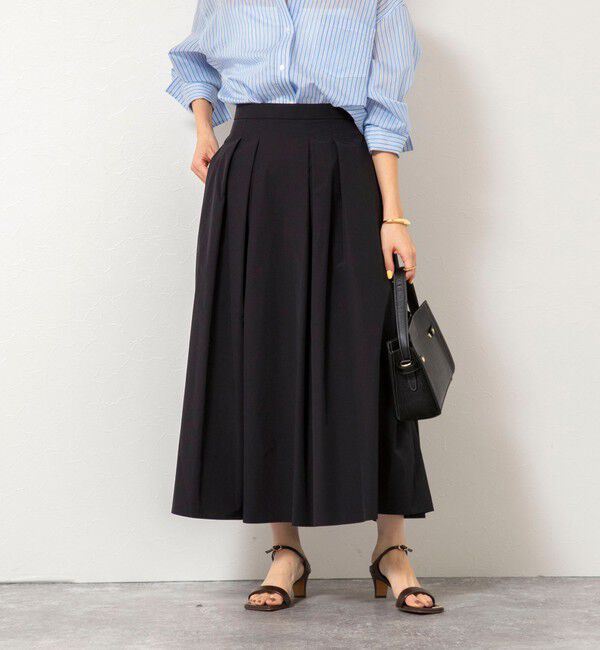 NOLLEY'S sophi「ウォッシャブルタフタタックフレアロングスカート」|スカート|