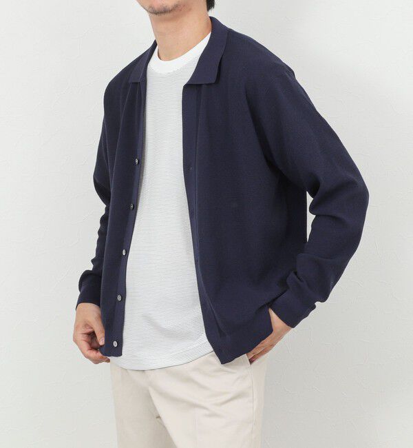 NOLLEY'S goodman「《SERIYA Cotton》吸湿カノコ襟付きカーディガン 26SS」|カーディガン|