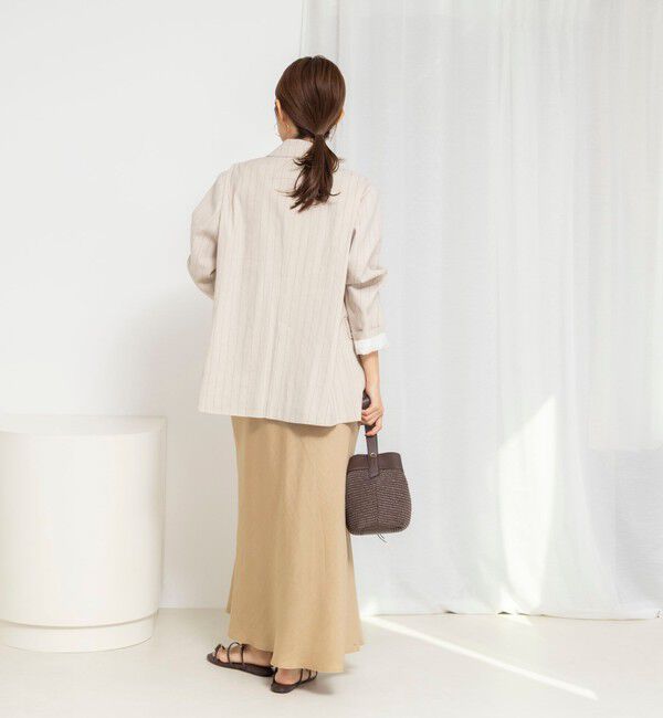 NOLLEY'S「【WEB＆一部店舗限定色アイテム】ウォッシャブルストライプオーバージャケット」|テーラードジャケット|