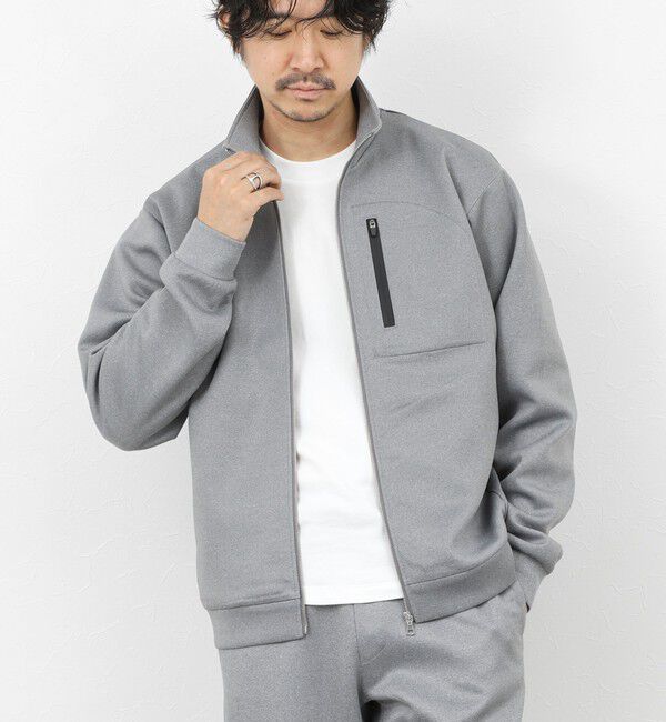 NOLLEY'S goodman「《セットアップ対応》ダブルニットZIPスタンドカラー 26SS」|ブルゾン・スタジャン|