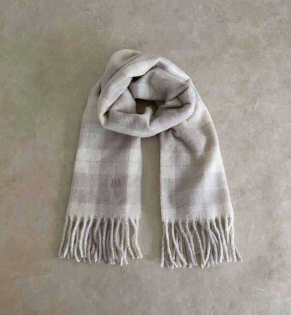 fredy emue「ライトブークレチェックマフラー45」|マフラー|