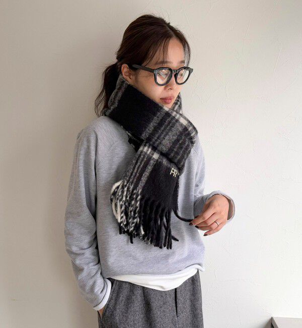 fredy emue「ライトブークレチェックマフラー45」|マフラー|