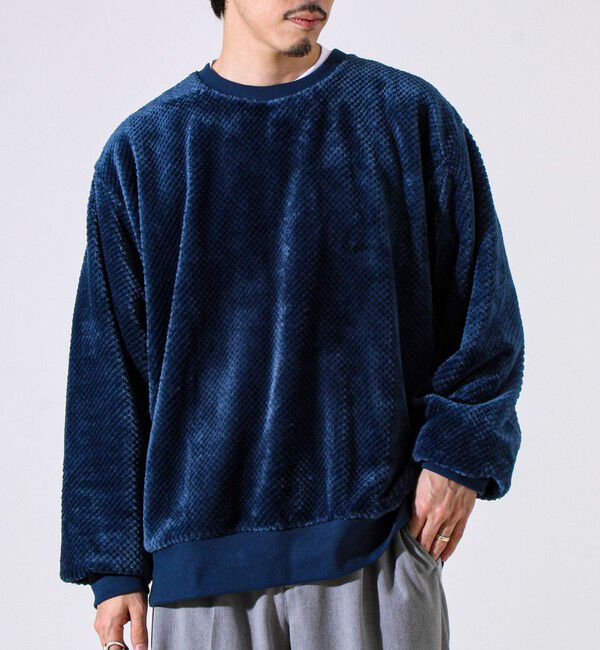 GLOSTER「【とろける暖かさ】パイナップルフリースクルーネックスウェット」|スウェット・ジャージ|