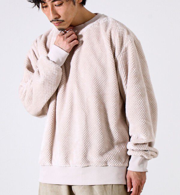 GLOSTER「【とろける暖かさ】パイナップルフリースクルーネックスウェット」|スウェット・ジャージ|