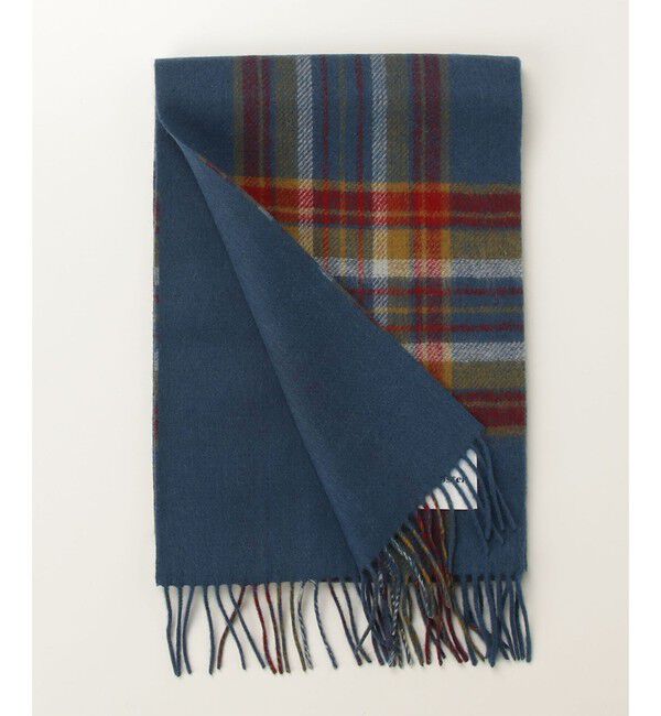 GLOSTER「【カシミヤブレンド】ウールリバーシブルチェックマフラー」|マフラー|