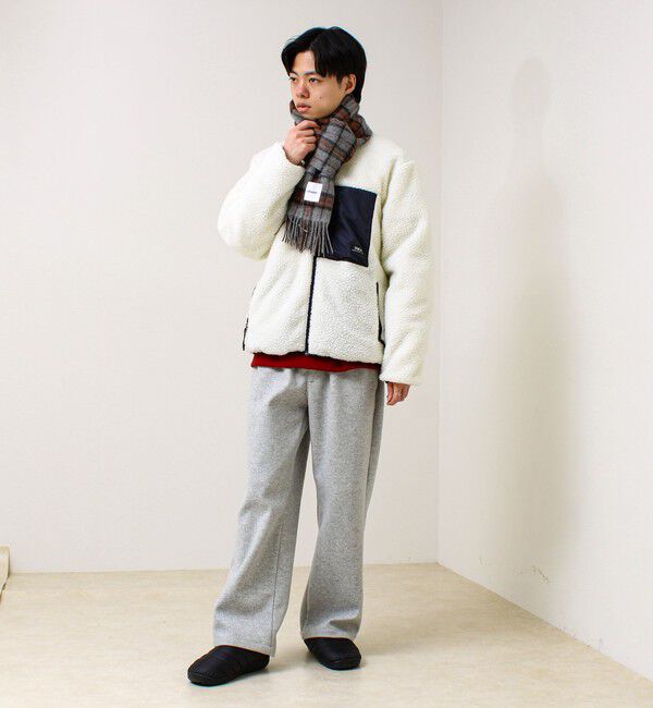 GLOSTER「【カシミヤブレンド】ウールリバーシブルチェックマフラー」|マフラー|