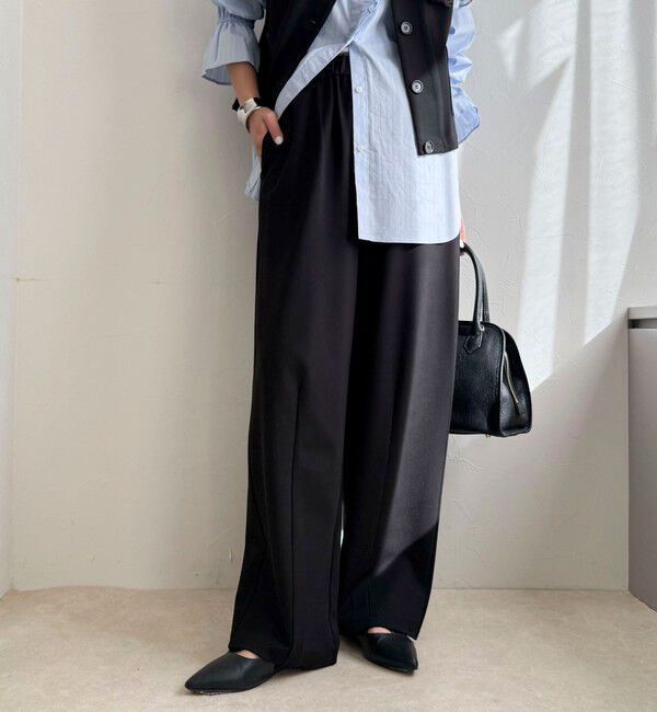 fredy emue「【セットアップ対応】ポンチイージーカーブパンツ」|チノ|ブラック