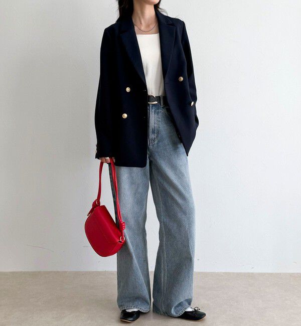 fredy emue「【3サイズ展開/オンオフ使える】ダブルブレストジャケット」|テーラードジャケット|