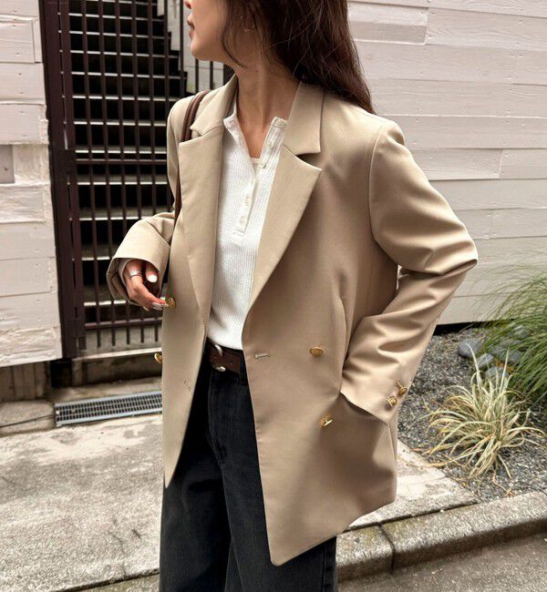 fredy emue「【3サイズ展開/オンオフ使える】ダブルブレストジャケット」|テーラードジャケット|