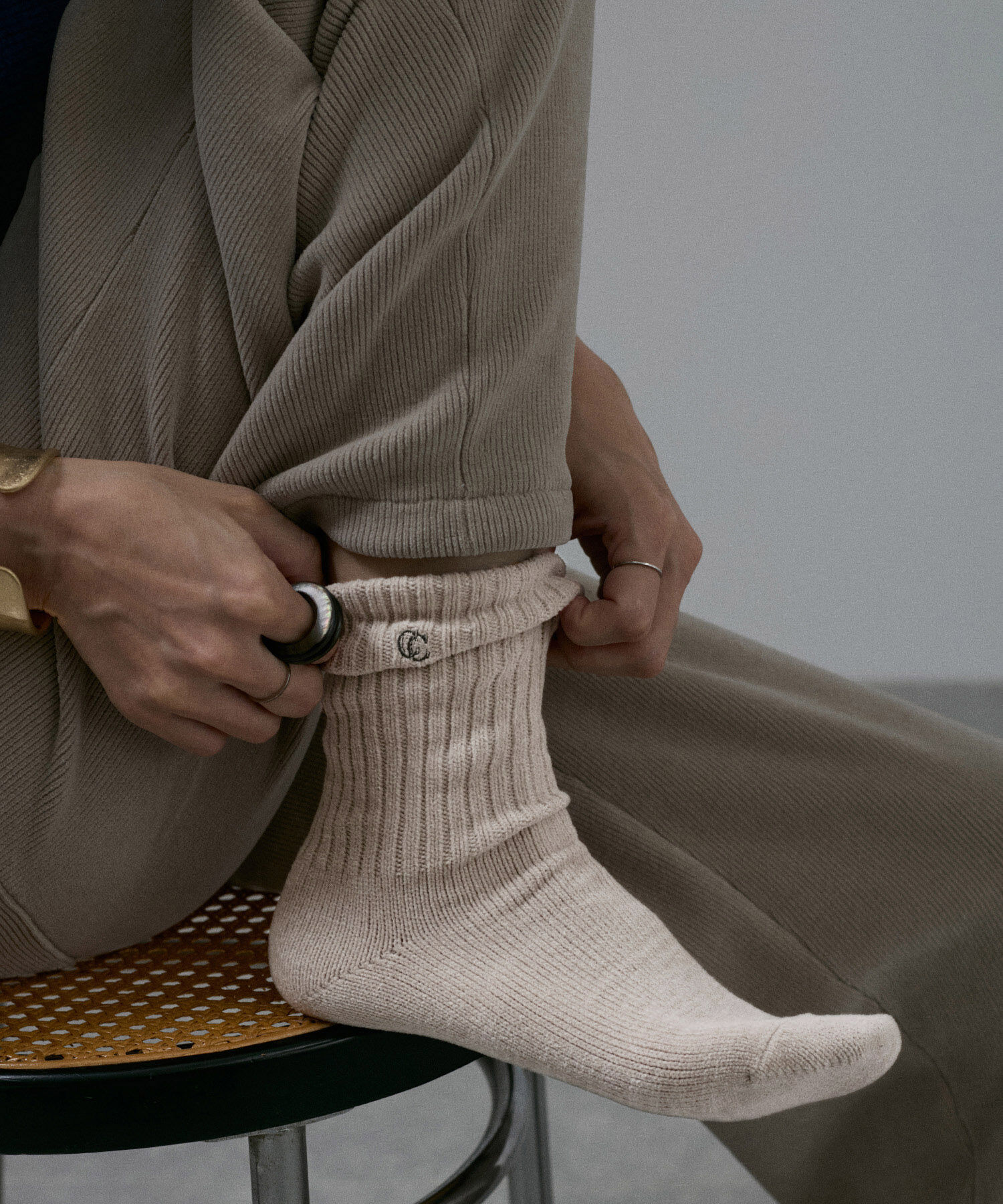 SALON adam et rope'「リブソックス-CreamyCotton /クリーミーコットン-」|ソックス|