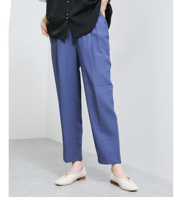VIS「【接触冷感/洗える】 リラックステーパードパンツ」|チノ|