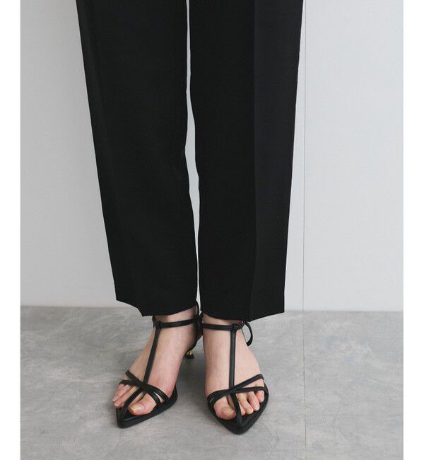 VIS「【接触冷感/洗える】 リラックステーパードパンツ」|チノ|