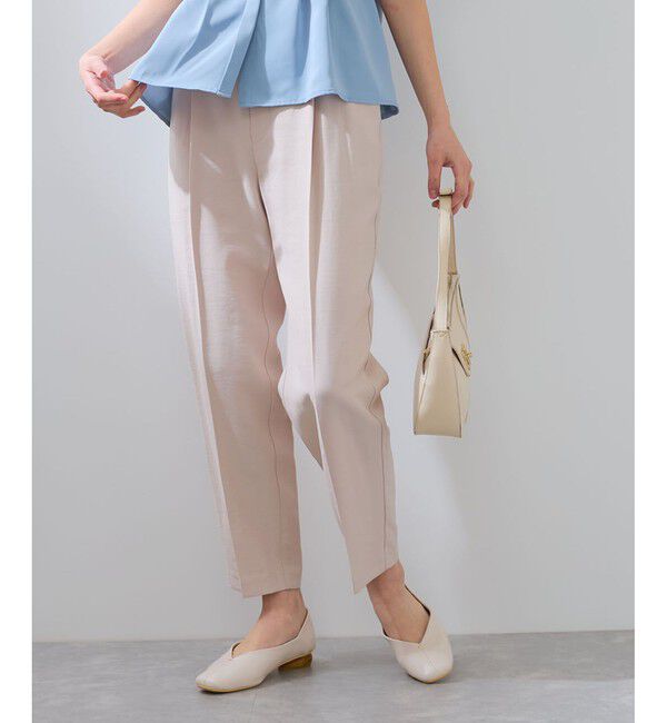 VIS「【接触冷感/洗える】 リラックステーパードパンツ」|チノ|