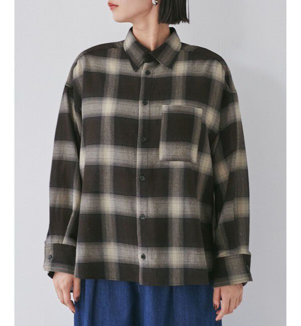 VIS「オンブレチェックオーバーシャツ」|シャツ・ブラウス|