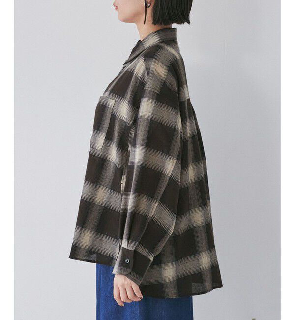 VIS「オンブレチェックオーバーシャツ」|シャツ・ブラウス|